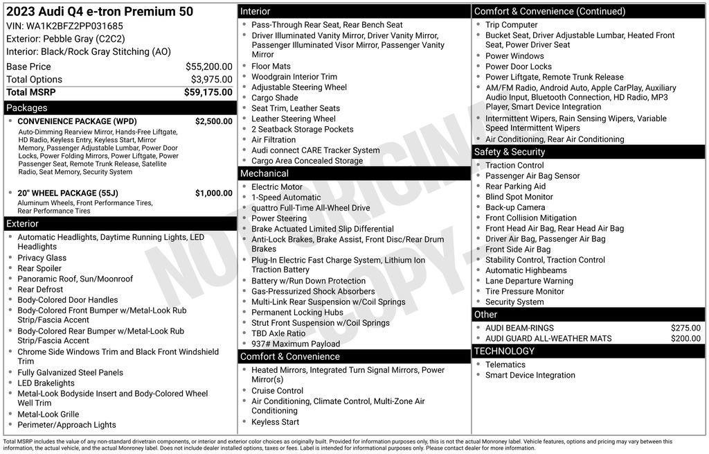 Used 2023 Audi Q4 e-tron Premium w/ Convenience Package image 66