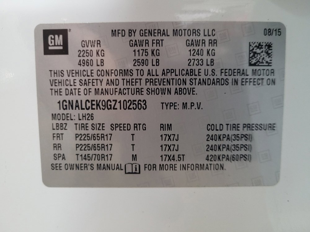 Used 2016 Chevrolet Equinox LT w/ Convenience Package image 33