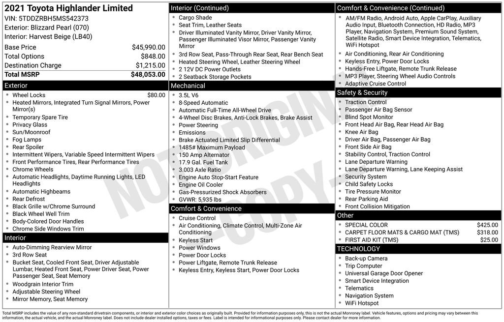 Used 2021 Toyota Highlander Limited image 29
