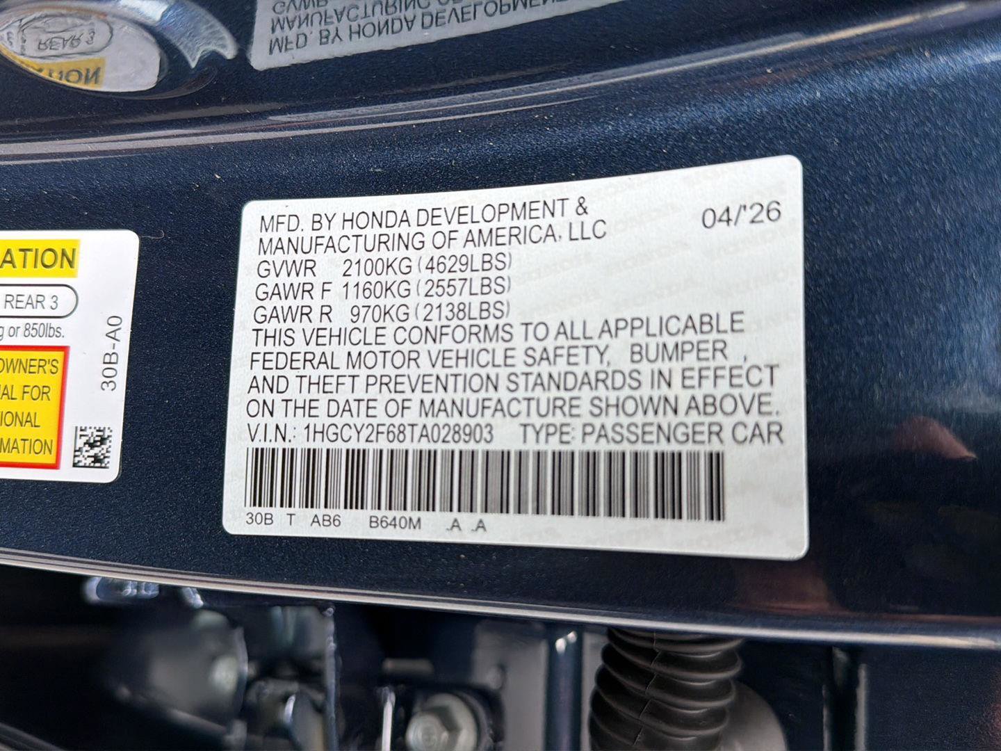 New 2026 Honda Accord EX-L image 35