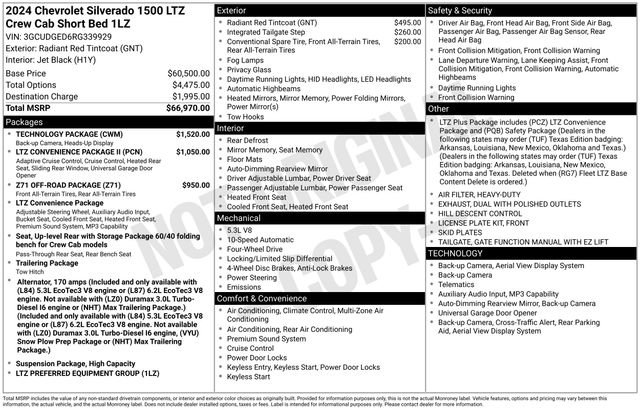 Certified 2024 Chevrolet Silverado 1500 LTZ w/ Technology Package image 44