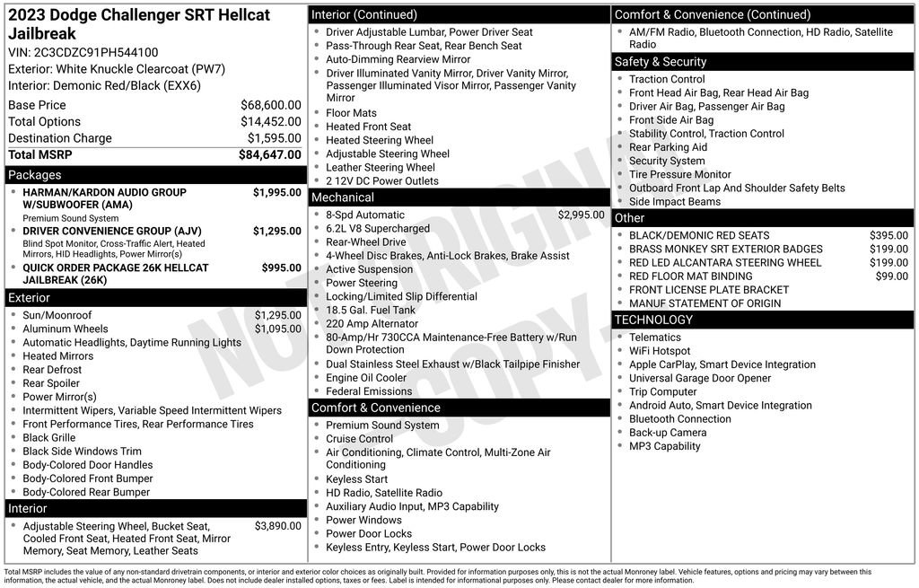 Used 2023 Dodge Challenger SRT Hellcat image 39