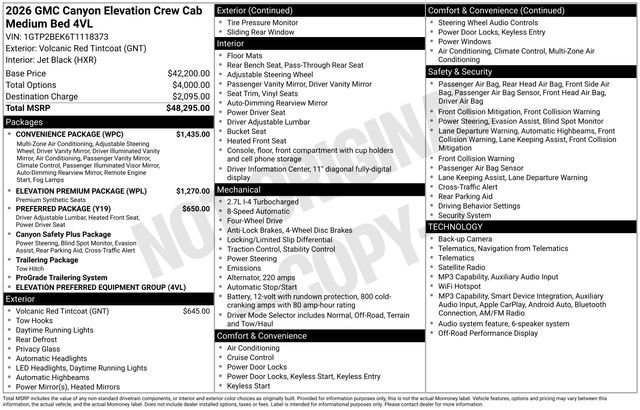 Used 2026 GMC Canyon Elevation w/ Convenience Package AWD/4WD image 41