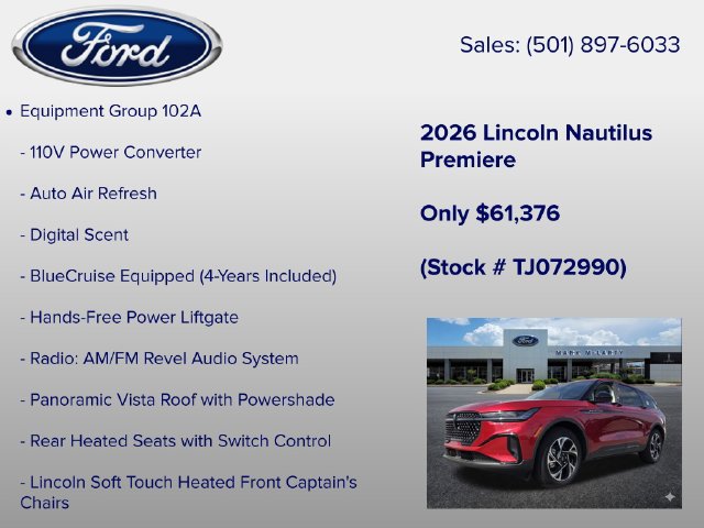 New 2026 Lincoln Nautilus Premier w/ Equipment Group 102A AWD/4WD image 6