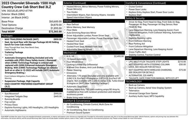 Used 2023 Chevrolet Silverado 1500 High Country w/ Max Trailering Package image 44