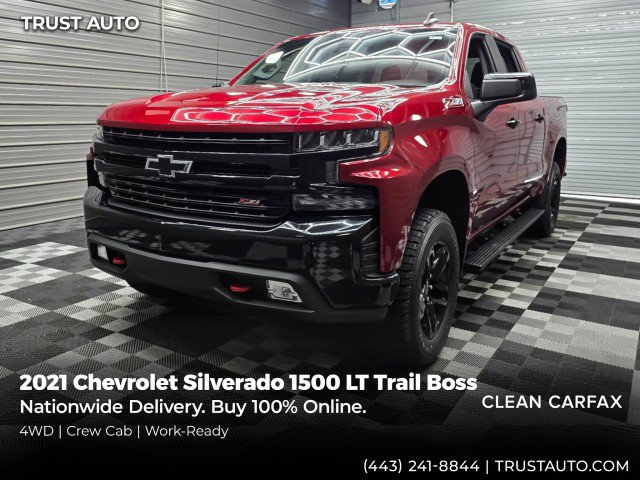 Used 2021 Chevrolet Silverado 1500 LT Trail Boss w/ Bed Protection Package AWD/4WD image 1