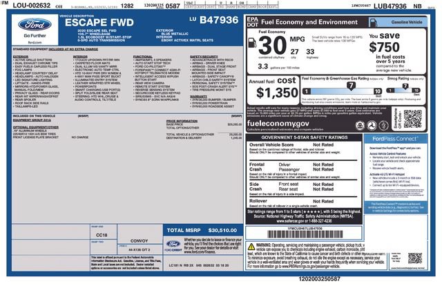 Used 2020 Ford Escape SEL FWD image 28