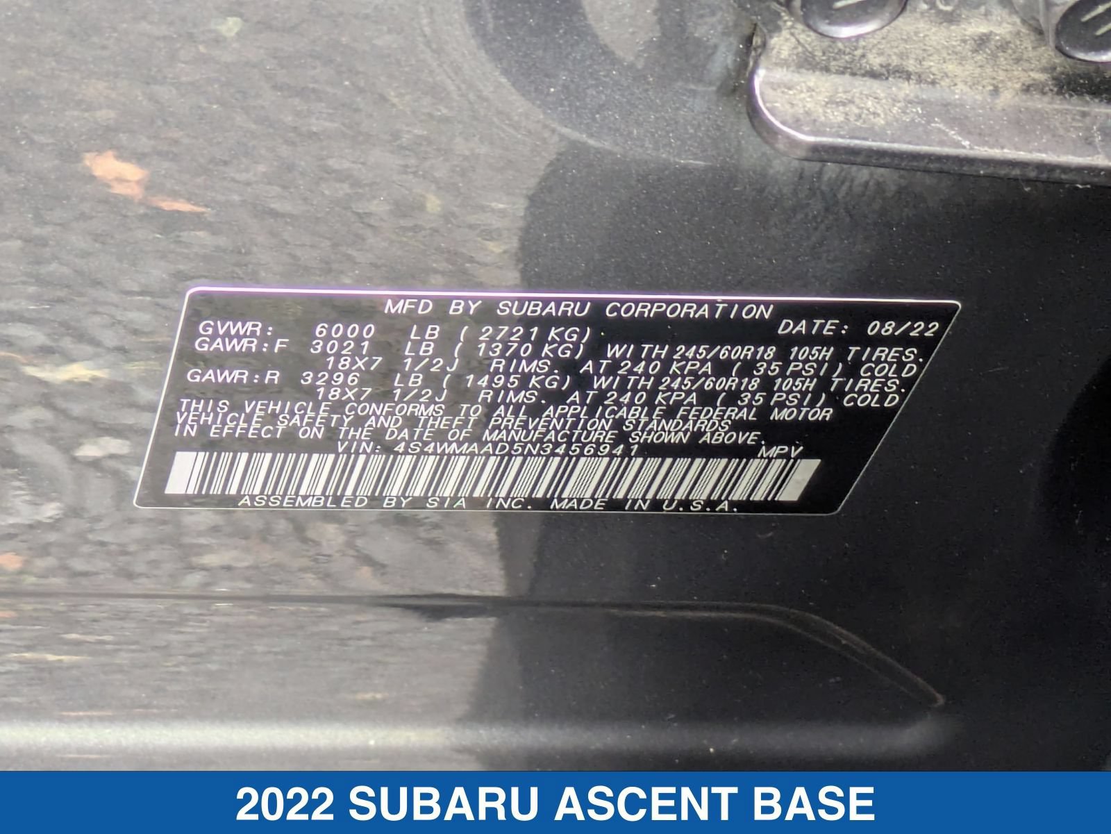 Certified 2022 Subaru Ascent 8-Passenger AWD/4WD image 38