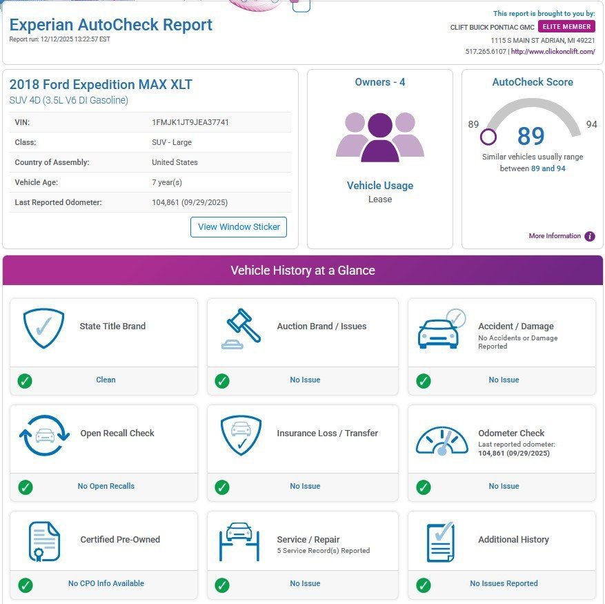 Used 2018 Ford Expedition Max XLT w/ Equipment Group 201A image 3