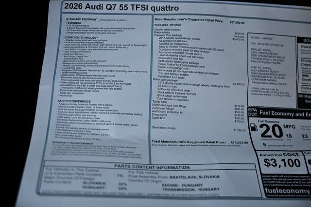 New 2026 Audi Q7 3.0T Premium Plus image 40