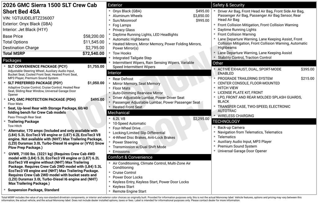 New 2026 GMC Sierra 1500 SLT w/ SLT Convenience Package image 8