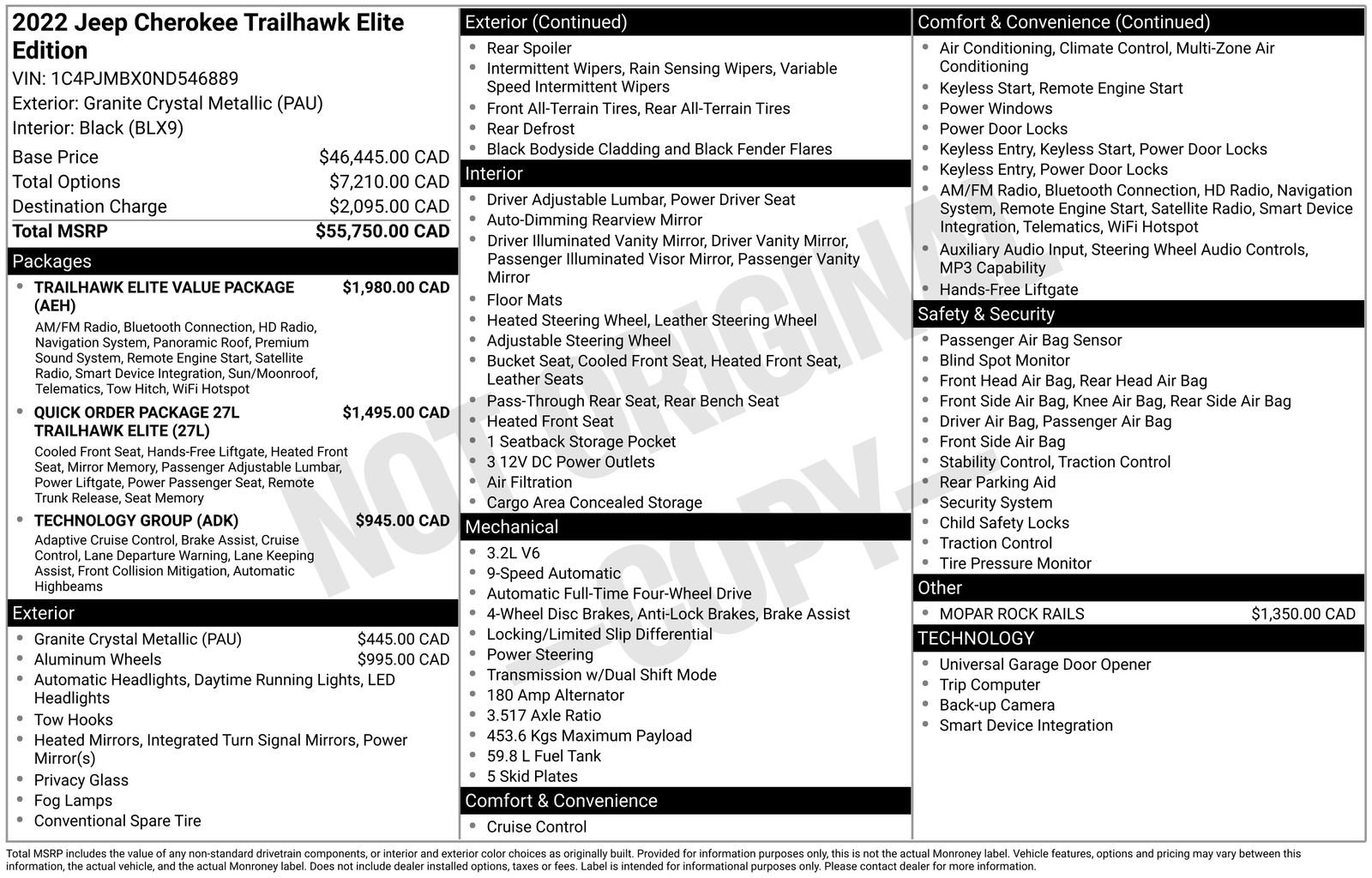Used 2022 Jeep Cherokee Trailhawk w/ Trailhawk Elite Value Package AWD/4WD image 4