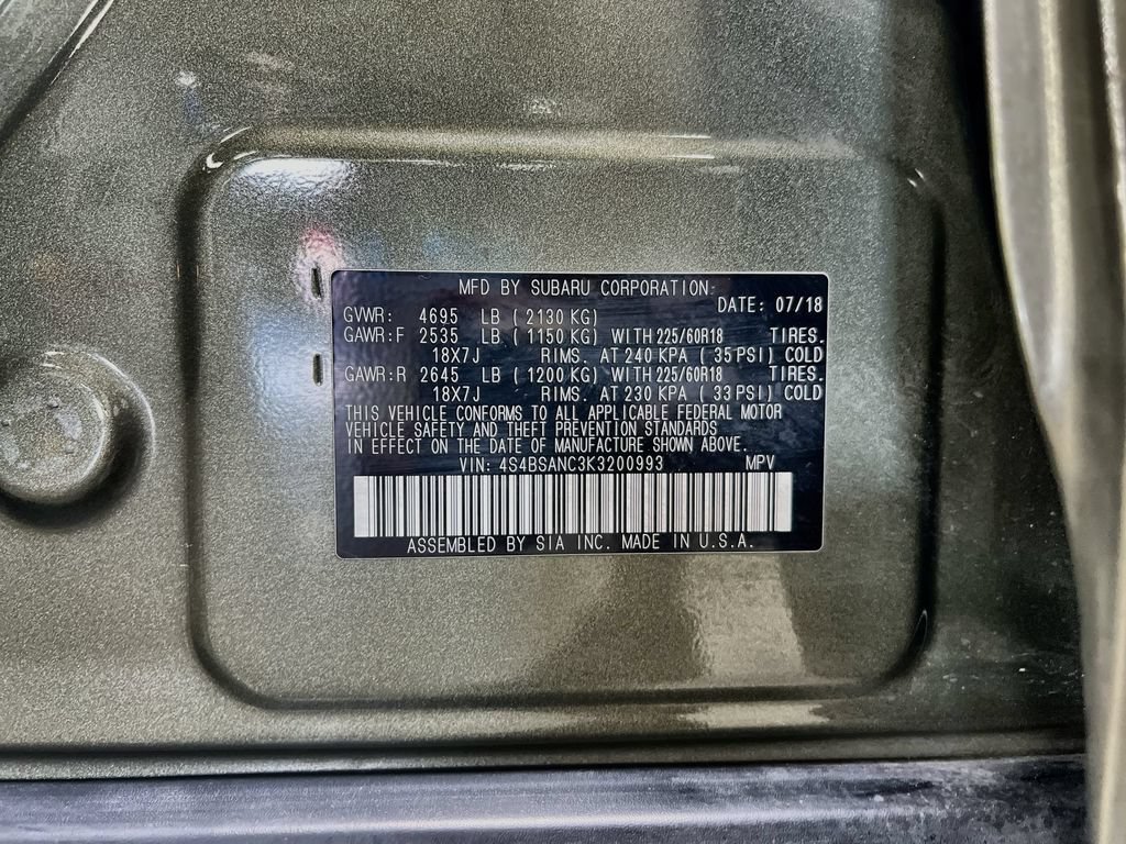 Used 2019 Subaru Outback 2.5i Limited w/ Protection Package #1 AWD/4WD image 40