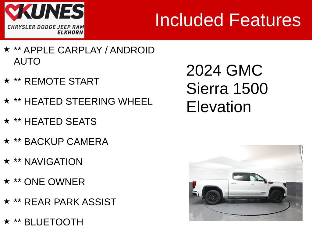 Used 2024 GMC Sierra 1500 Elevation w/ Elevation Premium Package AWD/4WD image 2
