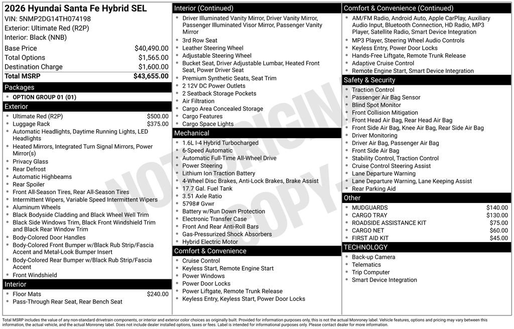 Used 2026 Hyundai Santa Fe SEL image 6