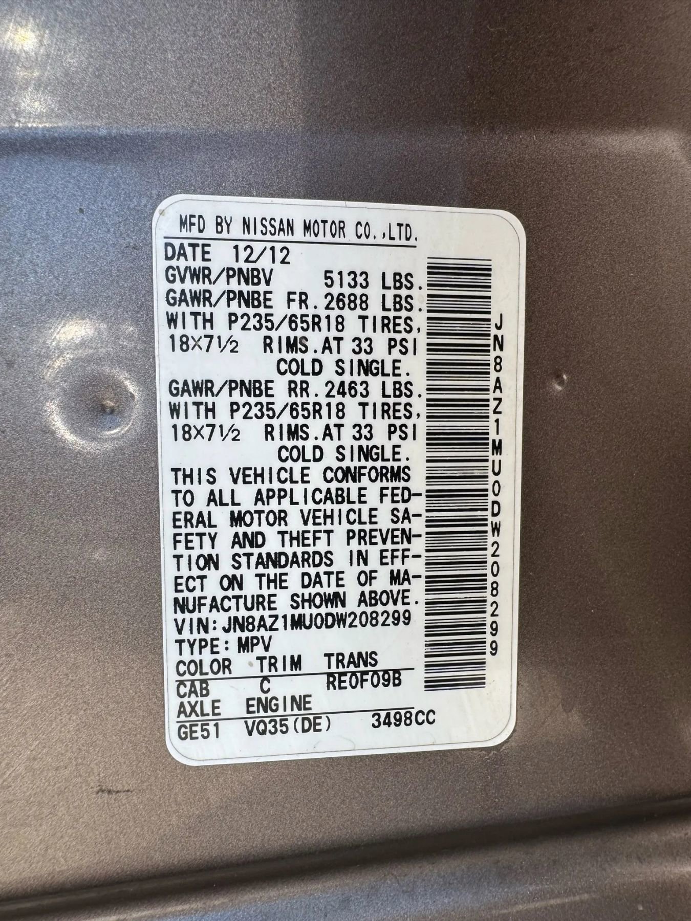 Used 2013 Nissan Murano SV w/ Value Pkg image 45