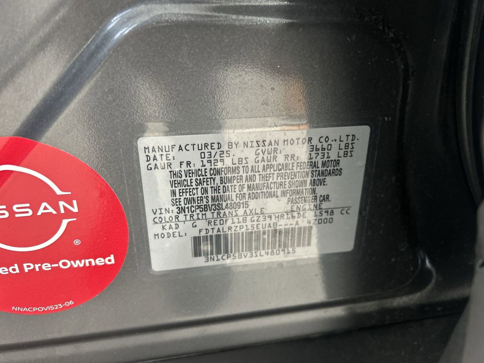 Certified 2025 Nissan Kicks Play S FWD image 43