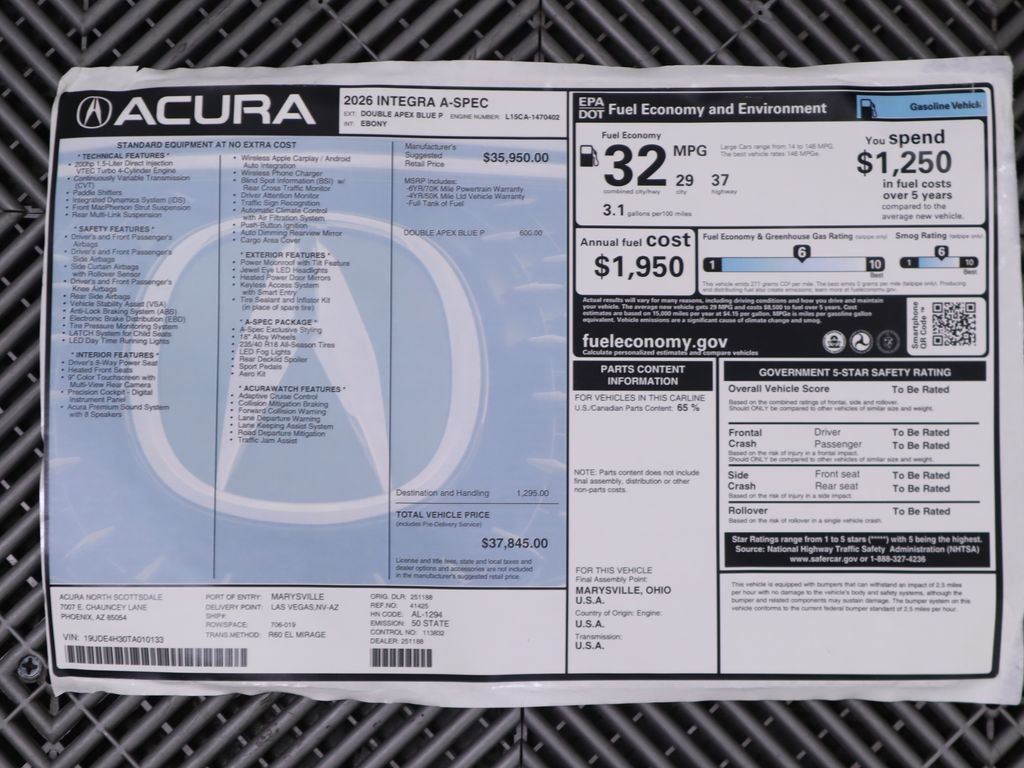 Used 2026 Acura Integra A-Spec FWD image 9
