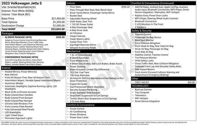 Certified 2023 Volkswagen Jetta S w/ IQ.Drive Package image 40