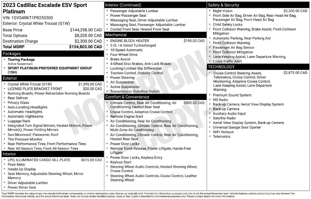 Used 2023 Cadillac Escalade ESV Sport Platinum AWD/4WD image 41