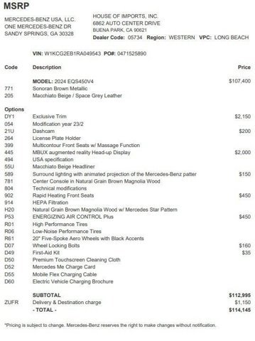 Certified 2024 Mercedes-Benz EQS 450+ 4MATIC Sedan image 4