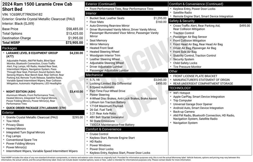 Used 2024 RAM 1500 Laramie AWD/4WD image 36