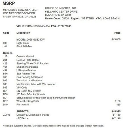 Certified 2025 Mercedes-Benz GLB 250 GLB 250 image 4