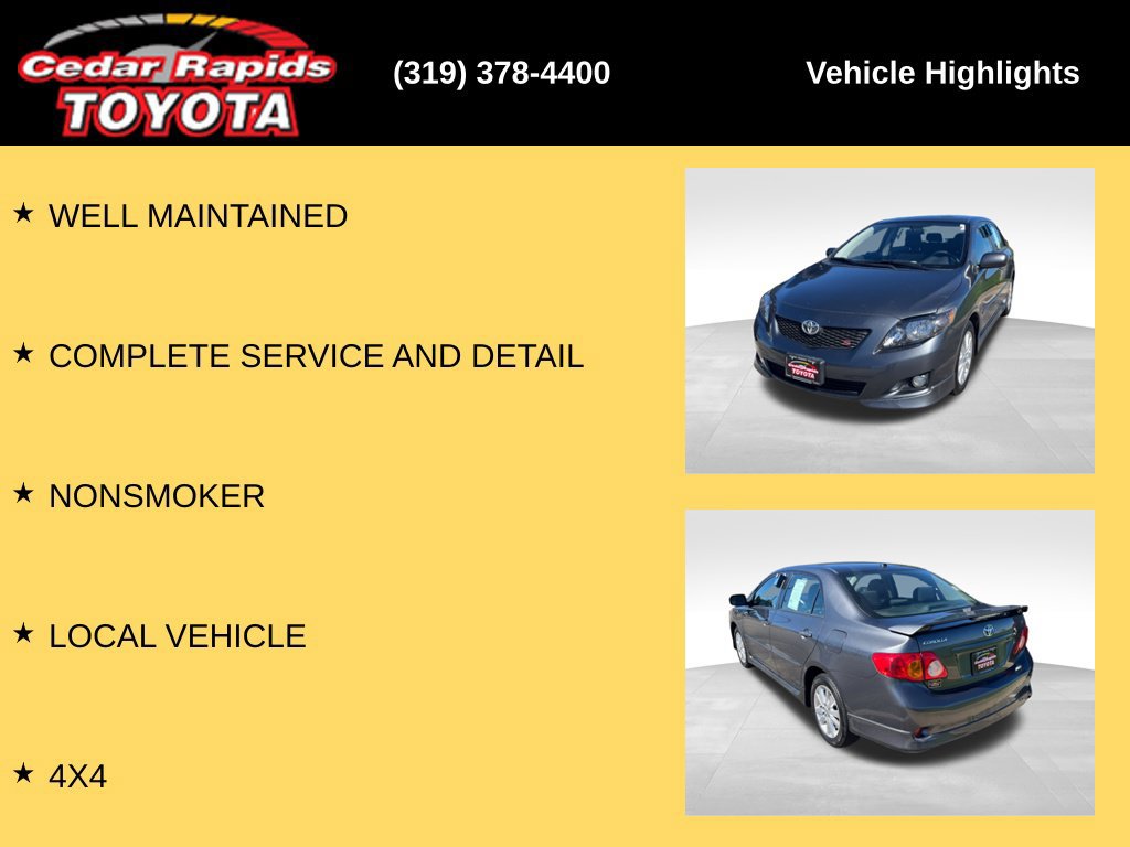 Used 2009 Toyota Corolla S w/ Sport Pkg FWD image 8