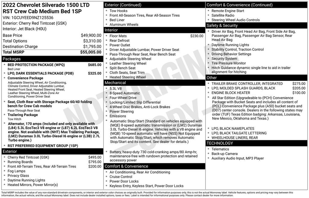 Used 2022 Chevrolet Silverado 1500 RST w/ Bed Protection Package AWD/4WD image 26