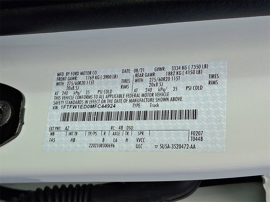 Certified 2021 Ford F150 Lariat w/ Equipment Group 502A High image 29