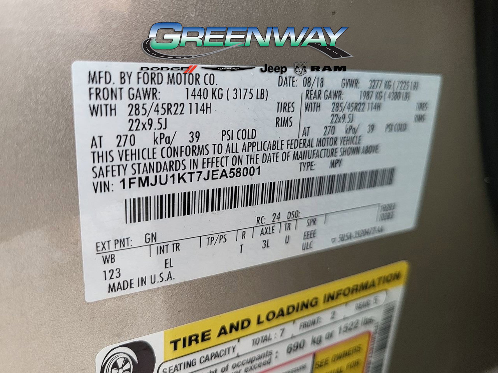 Used 2018 Ford Expedition Limited w/ Equipment Group 302A image 36