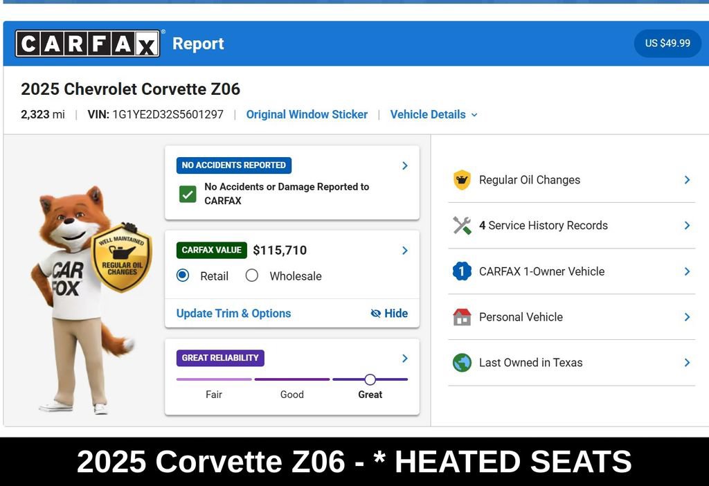 Used 2025 Chevrolet Corvette Z06 RWD image 9