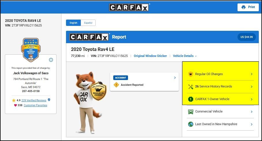 Used 2020 Toyota RAV4 LE w/ Carpet Mat Package AWD/4WD image 12