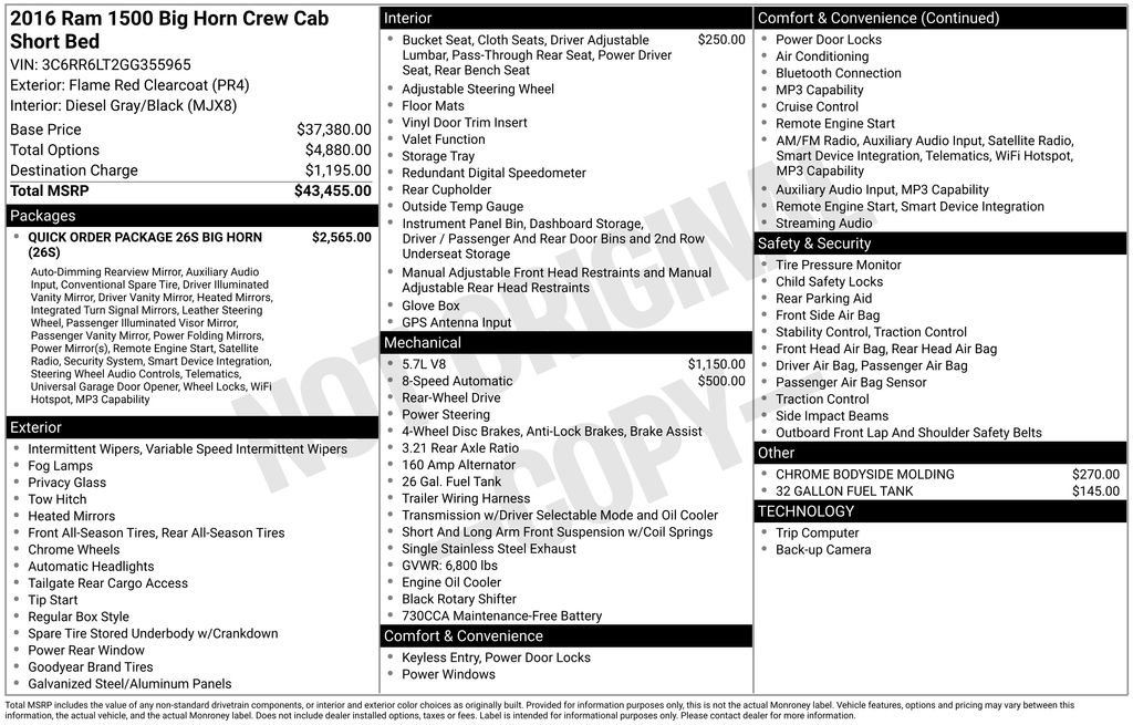 Used 2016 RAM 1500 Big Horn RWD image 5