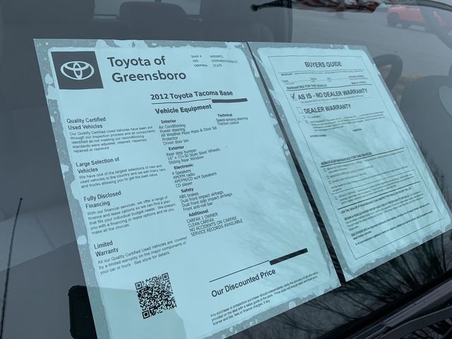 Used 2012 Toyota Tacoma 4x4 Regular Cab image 28