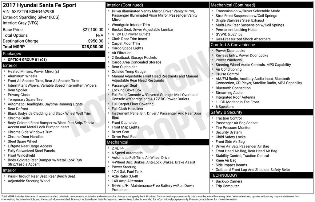 Used 2017 Hyundai Santa Fe Sport AWD/4WD image 6