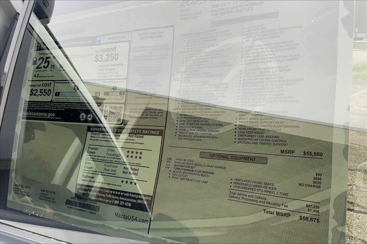 New 2025 MAZDA CX-70 3.3 Turbo S w/ Premium Plus image 18