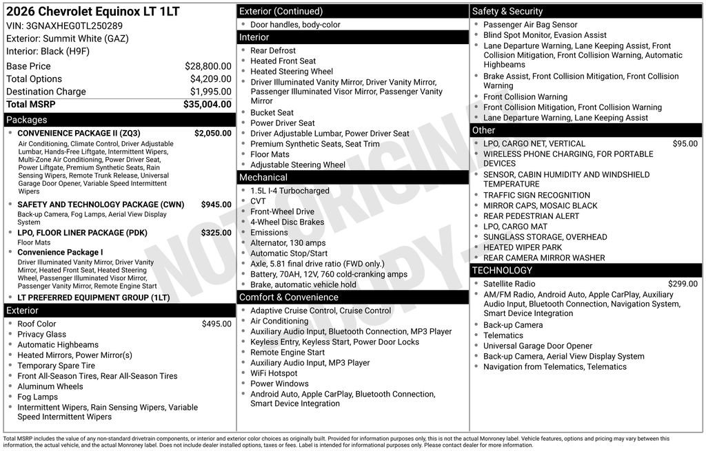 New 2026 Chevrolet Equinox LT w/ Convenience Package II image 25