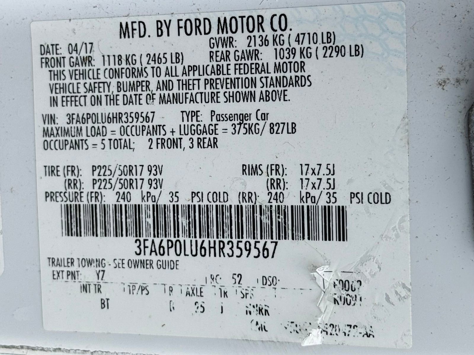 Used 2017 Ford Fusion SE w/ Equipment Group 602A FWD image 38