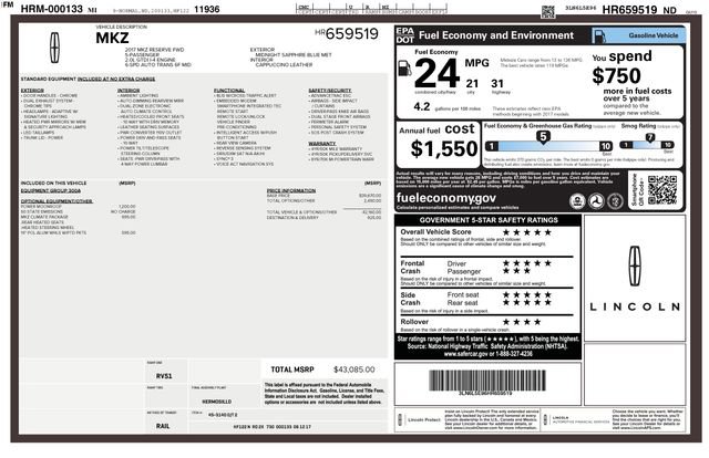 Used 2017 Lincoln MKZ Reserve w/ Climate Package image 36