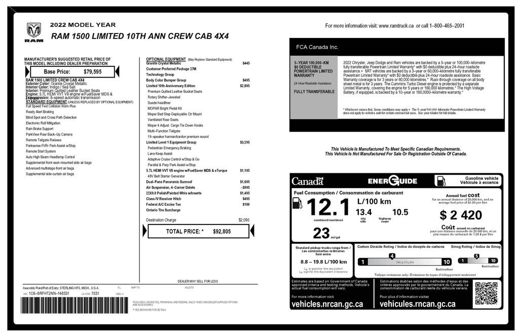 Used 2022 RAM 1500 Limited image 2