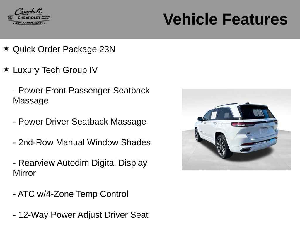 Used 2023 Jeep Grand Cherokee Overland w/ Luxury Tech Group IV AWD/4WD image 5