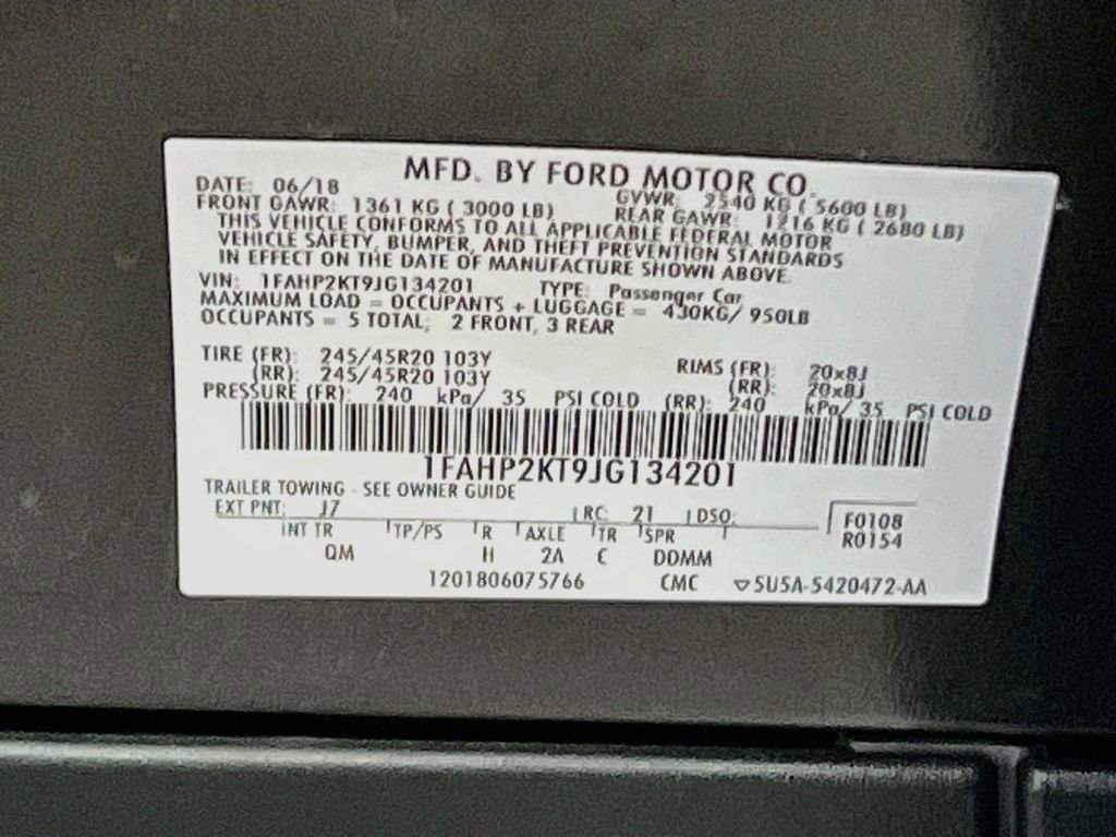 Used 2018 Ford Taurus SHO w/ Sho Performance Package image 34