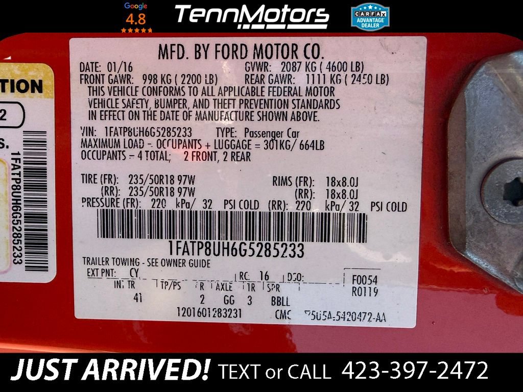 Used 2016 Ford Mustang Premium RWD image 26