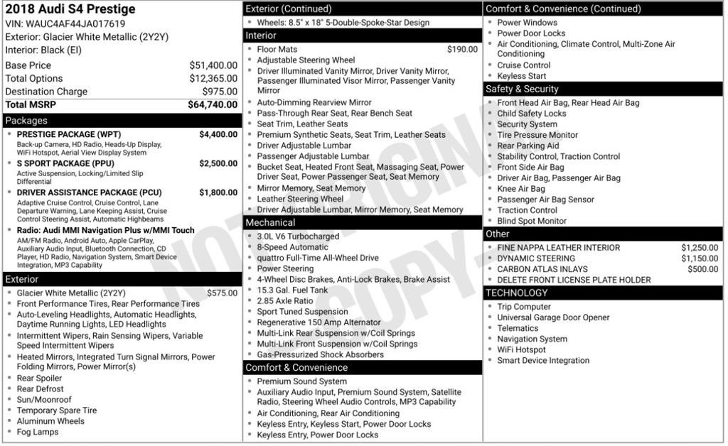 Used 2018 Audi S4 Prestige w/ Prestige Package image 15