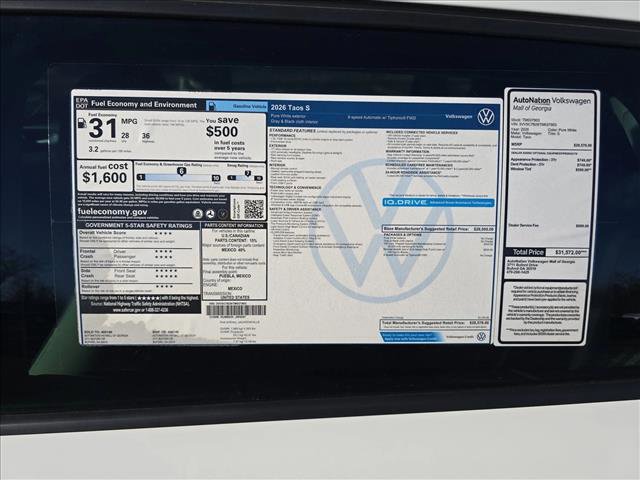 New 2026 Volkswagen Taos S image 19