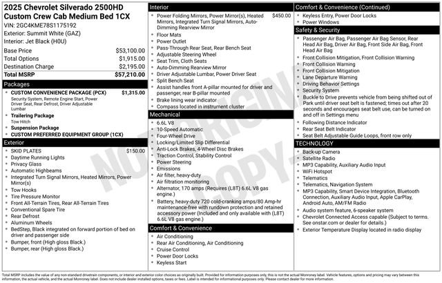 Used 2025 Chevrolet Silverado 2500 Custom w/ Custom Convenience Package AWD/4WD image 33