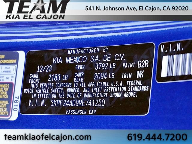 Certified 2024 Kia Forte LXS w/ LXS Technology Package FWD image 30