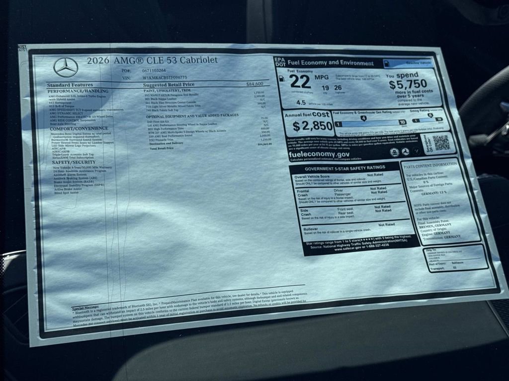 New 2026 Mercedes-Benz CLE 53 AMG 4MATIC Cabriolet image 8