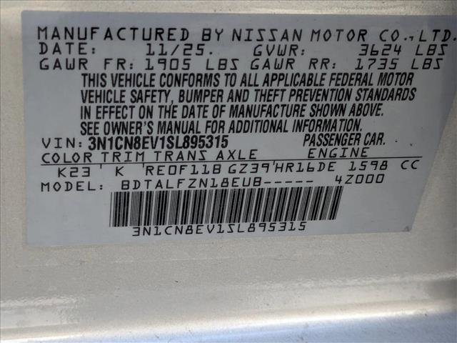 New 2025 Nissan Versa SV w/ Trunk Package image 16